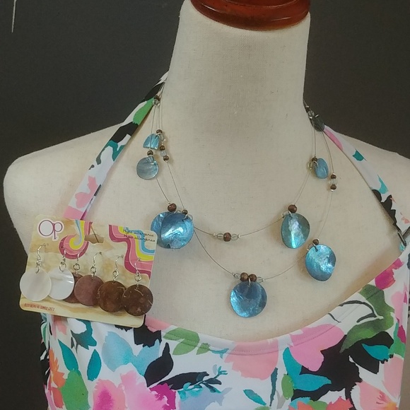 NWT OP Earrings and Necklace Set - Picture 2 of 8